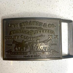 Vintage Levi Strauss & Co. Metal Belt Buckle